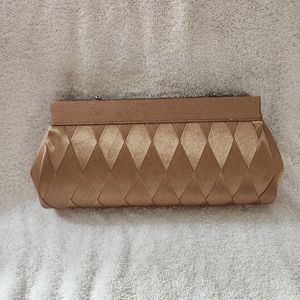 Womens light gold clutch